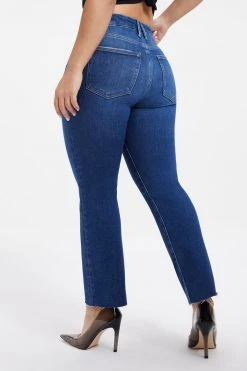 GOOD AMERICAN GOOD PETITE STRAIGHT | INDIGO025