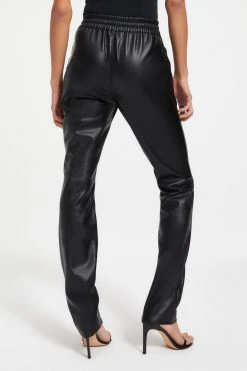 GA-SALE Good '90s LEATHER DRAWSTRING TROUSERS | BLACK001