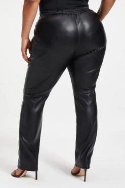 GA-SALE Good '90s LEATHER DRAWSTRING TROUSERS | BLACK001
