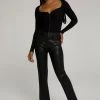 GOOD AMERICAN High Waisted GOOD STRAIGHT COATED | K103