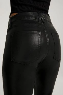 GOOD AMERICAN High Waisted GOOD STRAIGHT COATED | K103