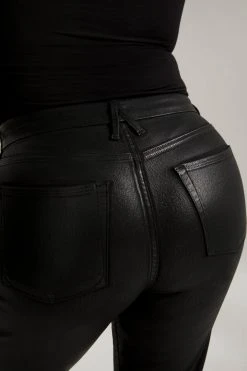 GOOD AMERICAN High Waisted GOOD STRAIGHT COATED | K103