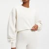 GOOD AMERICAN CROPPED & COOL SWEATSHIRT | BONE001