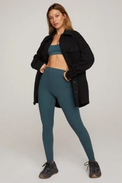 GOOD AMERICAN Jackets FLEECE SHACKET | BLACK001