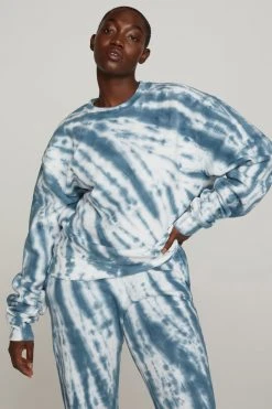 GA-FINAL Sweats BOYFRIEND SWEATPANT | ORION BLUE TIE DYE001