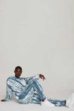 GA-FINAL Sweats BOYFRIEND SWEATPANT | ORION BLUE TIE DYE001