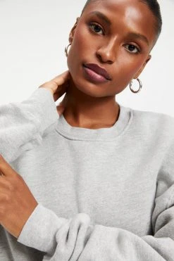 Outlet 😍 GOOD AMERICAN BOYFRIEND SWEATSHIRT | HEATHER GREY001 ⌛ 17 GOOD AMERICAN BOYFRIEND SWEATSHIRT | HEATHER GREY001