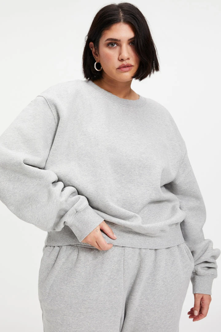 Outlet 😍 GOOD AMERICAN BOYFRIEND SWEATSHIRT | HEATHER GREY001 ⌛ 7 GOOD AMERICAN BOYFRIEND SWEATSHIRT | HEATHER GREY001