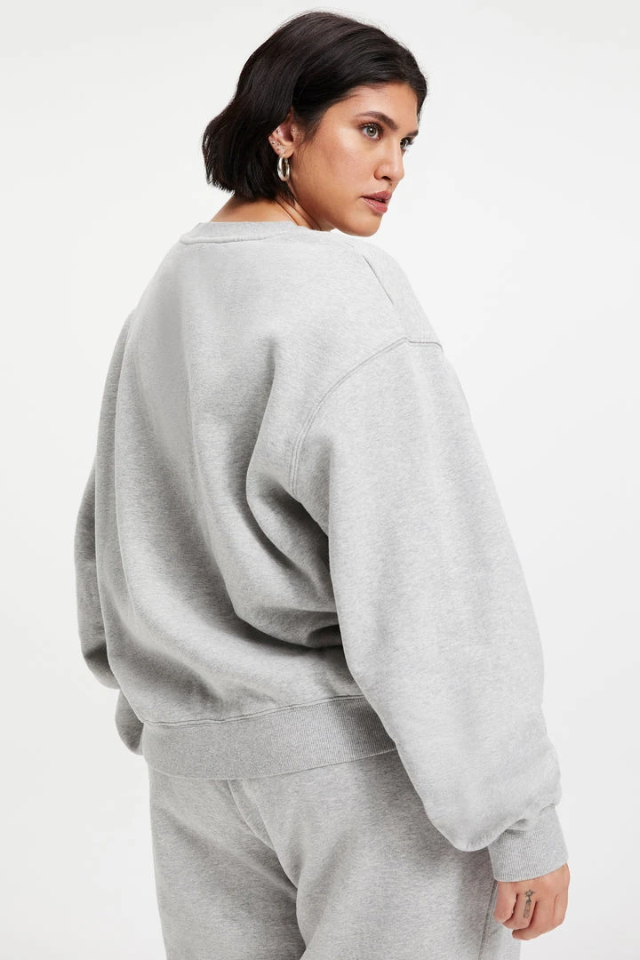 Outlet 😍 GOOD AMERICAN BOYFRIEND SWEATSHIRT | HEATHER GREY001 ⌛ 10 GOOD AMERICAN BOYFRIEND SWEATSHIRT | HEATHER GREY001