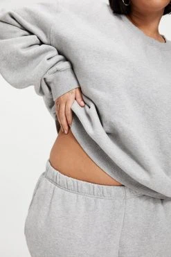 Outlet 😍 GOOD AMERICAN BOYFRIEND SWEATSHIRT | HEATHER GREY001 ⌛ 24 GOOD AMERICAN BOYFRIEND SWEATSHIRT | HEATHER GREY001