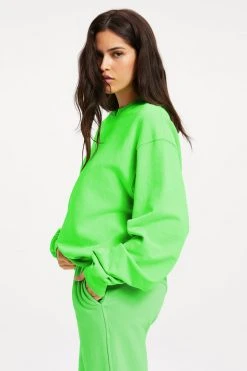 New 🔔 GA-SALE BOYFRIEND SWEATSHIRT | CHARTREUSE003 Neon Collection 🎉 13 GA-SALE BOYFRIEND SWEATSHIRT | CHARTREUSE003 Neon Collection