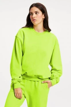 GA-SALE Neon Collection BOYFRIEND SWEATSHIRT | ELECTRIC LIME002