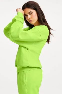 GA-SALE Neon Collection BOYFRIEND SWEATSHIRT | ELECTRIC LIME002