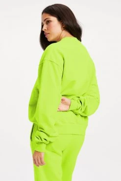 GA-SALE Neon Collection BOYFRIEND SWEATSHIRT | ELECTRIC LIME002