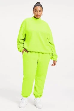 GA-SALE Neon Collection BOYFRIEND SWEATSHIRT | ELECTRIC LIME002