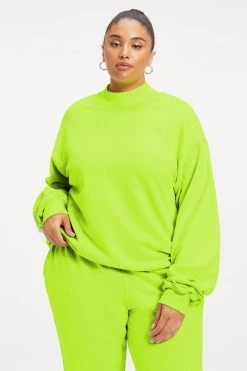GA-SALE Neon Collection BOYFRIEND SWEATSHIRT | ELECTRIC LIME002