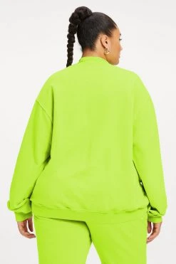 GA-SALE Neon Collection BOYFRIEND SWEATSHIRT | ELECTRIC LIME002