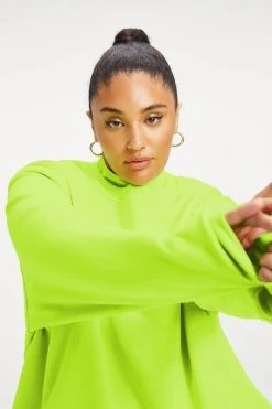 GA-SALE Neon Collection BOYFRIEND SWEATSHIRT | ELECTRIC LIME002