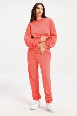 GA-SALE Neon Collection BOYFRIEND SWEATSHIRT | HOT CORAL001