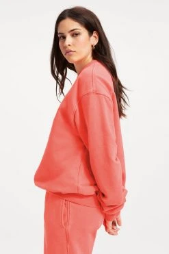 GA-SALE Neon Collection BOYFRIEND SWEATSHIRT | HOT CORAL001