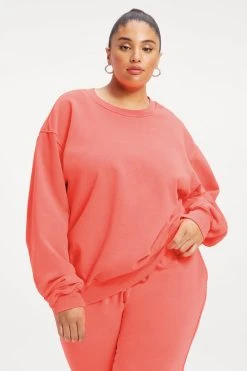 GA-SALE Neon Collection BOYFRIEND SWEATSHIRT | HOT CORAL001