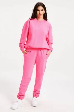 GA-SALE BOYFRIEND SWEATSHIRT | HOT PINK002