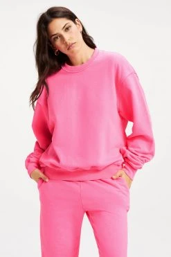 GA-SALE BOYFRIEND SWEATSHIRT | HOT PINK002