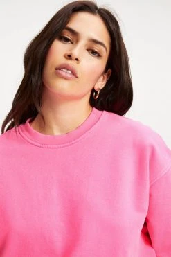 GA-SALE BOYFRIEND SWEATSHIRT | HOT PINK002