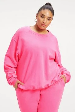 GA-SALE BOYFRIEND SWEATSHIRT | HOT PINK002