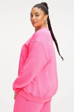 GA-SALE BOYFRIEND SWEATSHIRT | HOT PINK002