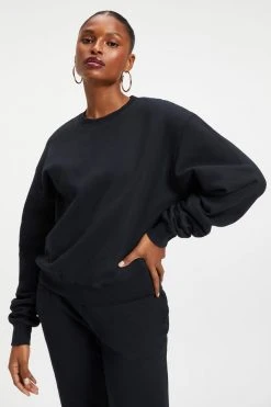 GOOD AMERICAN BOYFRIEND SWEATSHIRT | BLACK001