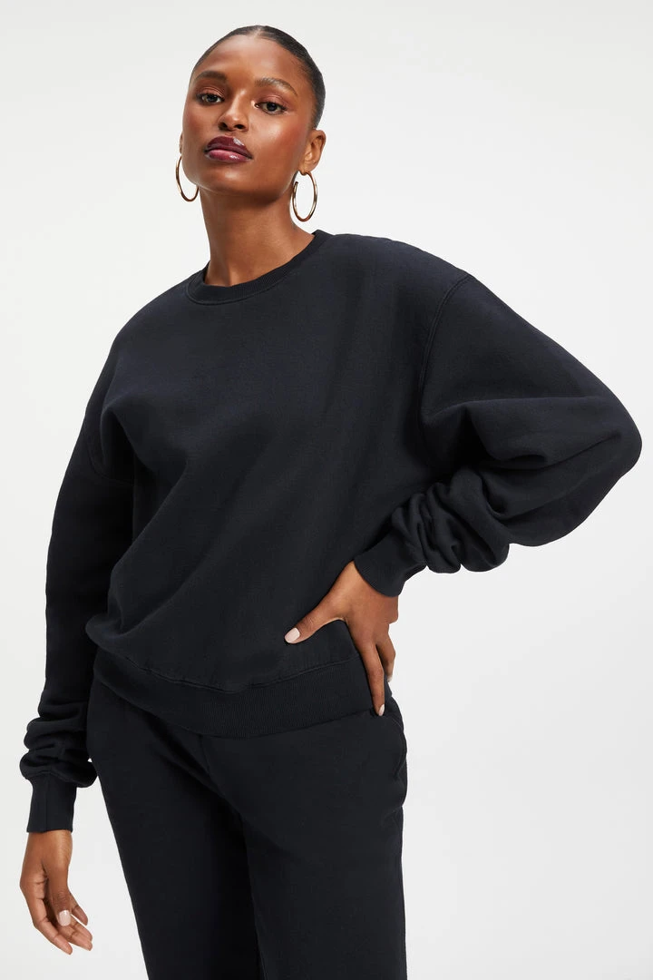 Deals 🤩 GOOD AMERICAN BOYFRIEND SWEATSHIRT | BLACK001 ❤️ 2 GOOD AMERICAN BOYFRIEND SWEATSHIRT | BLACK001