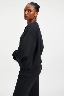 Deals 🤩 GOOD AMERICAN BOYFRIEND SWEATSHIRT | BLACK001 ❤️ 17 GOOD AMERICAN BOYFRIEND SWEATSHIRT | BLACK001