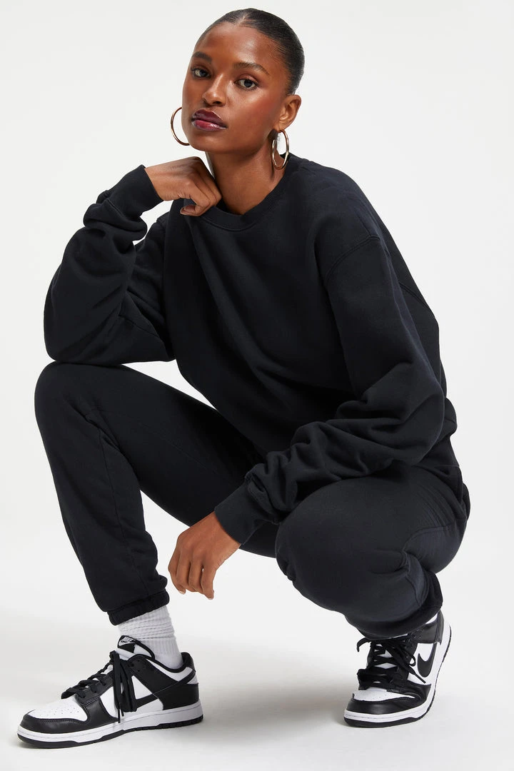 Deals 🤩 GOOD AMERICAN BOYFRIEND SWEATSHIRT | BLACK001 ❤️ 1 GOOD AMERICAN BOYFRIEND SWEATSHIRT | BLACK001
