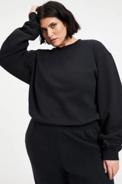 Deals 🤩 GOOD AMERICAN BOYFRIEND SWEATSHIRT | BLACK001 ❤️ 19 GOOD AMERICAN BOYFRIEND SWEATSHIRT | BLACK001