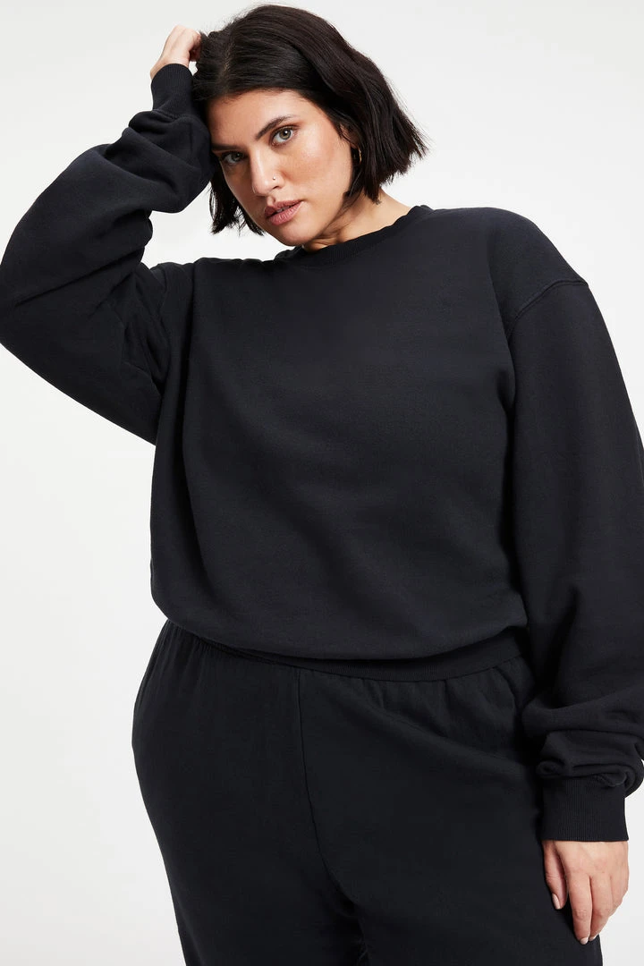 Deals 🤩 GOOD AMERICAN BOYFRIEND SWEATSHIRT | BLACK001 ❤️ 7 GOOD AMERICAN BOYFRIEND SWEATSHIRT | BLACK001