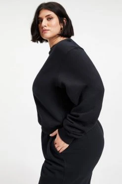 Deals 🤩 GOOD AMERICAN BOYFRIEND SWEATSHIRT | BLACK001 ❤️ 21 GOOD AMERICAN BOYFRIEND SWEATSHIRT | BLACK001