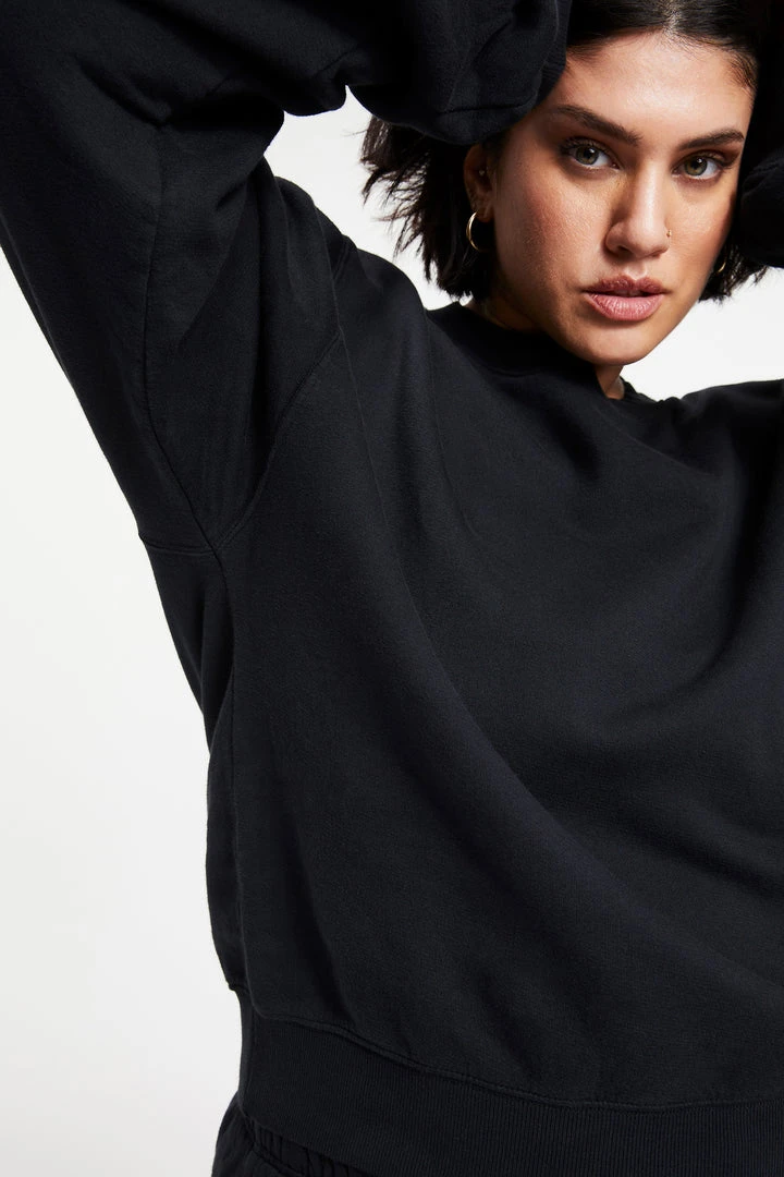 Deals 🤩 GOOD AMERICAN BOYFRIEND SWEATSHIRT | BLACK001 ❤️ 11 GOOD AMERICAN BOYFRIEND SWEATSHIRT | BLACK001