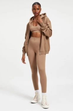 GOOD AMERICAN BOYFRIEND ZIP HOODIE | PUTTY001 Sweats