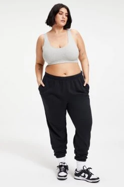 GOOD AMERICAN BOYFRIEND SWEATPANT | BLACK001 Sweats