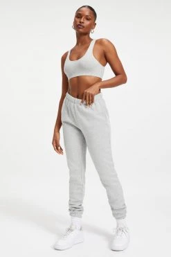 GOOD AMERICAN BOYFRIEND SWEATPANT | HEATHER GREY001 Sweats