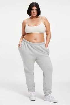 GOOD AMERICAN BOYFRIEND SWEATPANT | HEATHER GREY001 Sweats