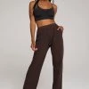 GOOD AMERICAN Sweats WIDE LEG SWEATPANTS | COFFEE001