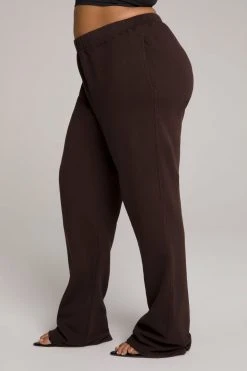 GOOD AMERICAN Sweats WIDE LEG SWEATPANTS | COFFEE001