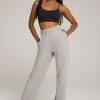 GOOD AMERICAN Sweats WIDE LEG SWEATPANT | HEATHER GREY001