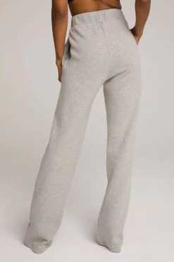 GOOD AMERICAN Sweats WIDE LEG SWEATPANT | HEATHER GREY001
