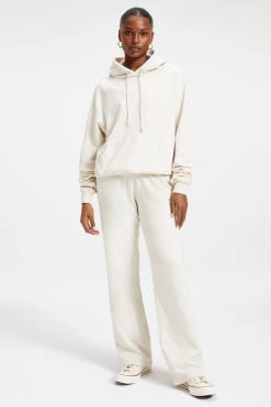 GOOD AMERICAN WIDE LEG SWEATPANT | BONE001
