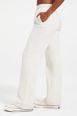 GOOD AMERICAN WIDE LEG SWEATPANT | BONE001