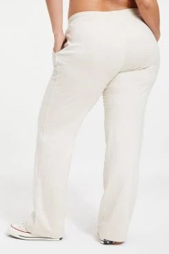 GOOD AMERICAN WIDE LEG SWEATPANT | BONE001
