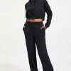 GOOD AMERICAN Sweats WIDE LEG SWEATPANT | BLACK001